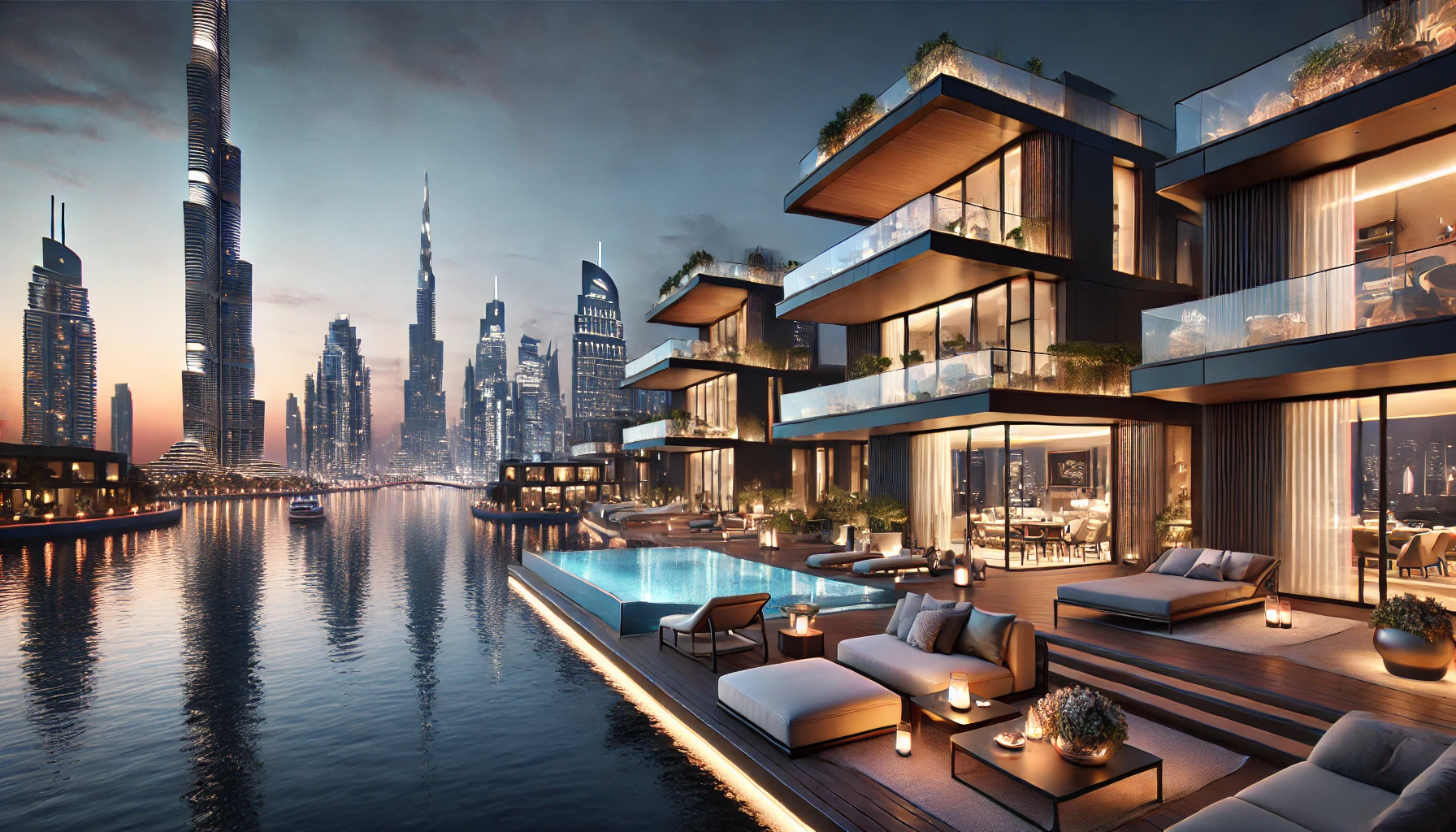 A futuristic image of the UAE skyline